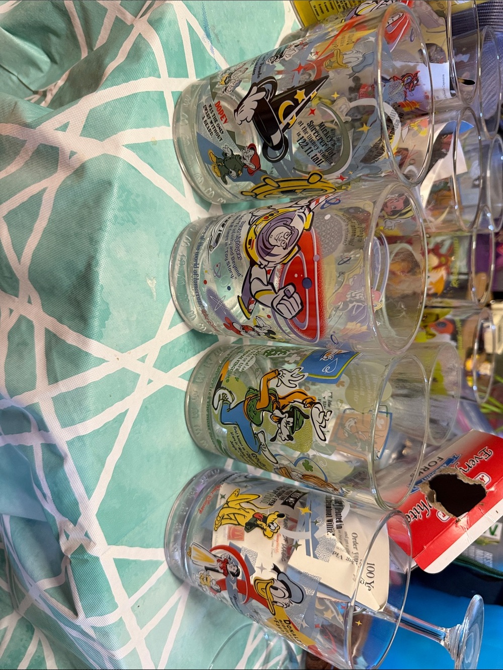 Disney Multicolor Character Glass Tumbler Set